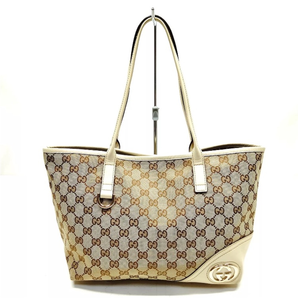 Gucci canvas tote.